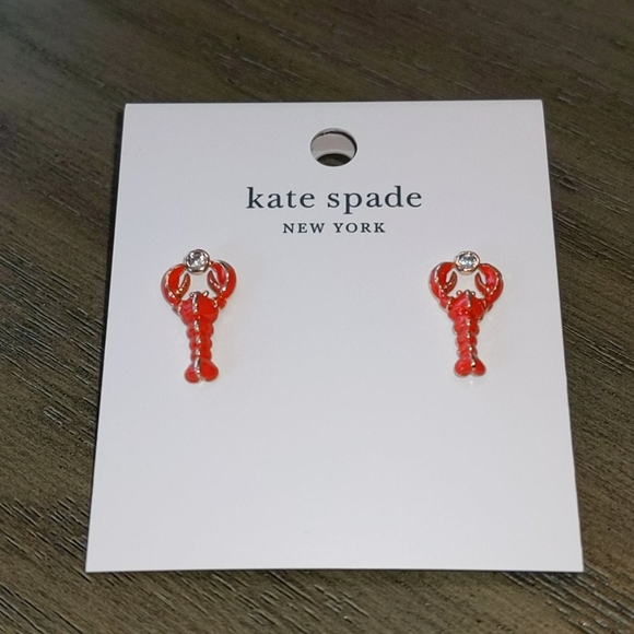 NEW Kate Spade Love Lobster Stud Earrings - Picture 6 of 6
